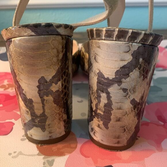 Deimille For Diane B Slingback Snakeskin Heels Size 8 (38) - Picture 8 of 10